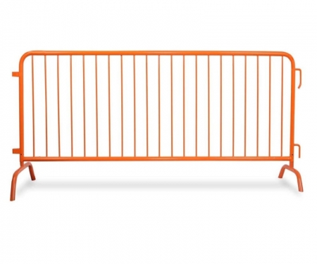 8 foot steel barricade orange powder coat bridged feet 2 8 foot steel barricade orange powder coat bridged feet 2