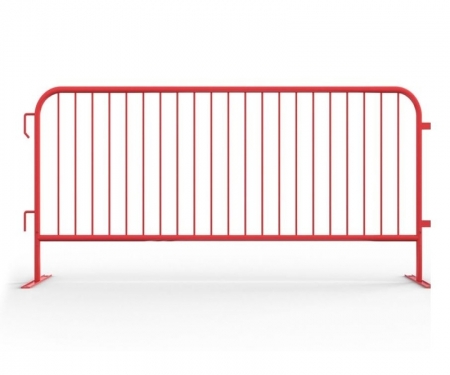 8 foot steel barricade red flat feet  8 foot steel barricade red flat feet