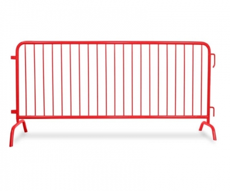 8 foot steel barricade red powder coat bridged feet 2 8 foot steel barricade red powder coat bridged feet 2