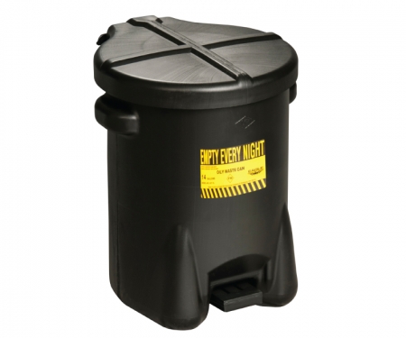 937-fl-14-gallon eagle poly oily waste cans black 937-fl-14-gallon eagle poly oily waste cans black