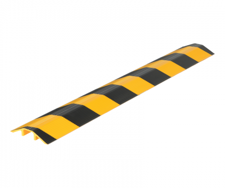 Black and yellow aluminum cable hose protector with 36