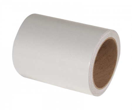 White engineer grade barrel drum channelizer reflective tape with 50 yard length and 6 inch width