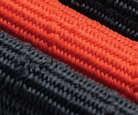 techflex battle braid braided sleeving close up woven filaments