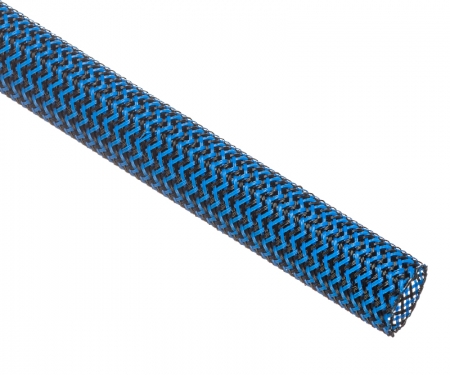 black and neon blue techflex tight weave braided sleeving black and neon blue techflex tight weave braided sleeving