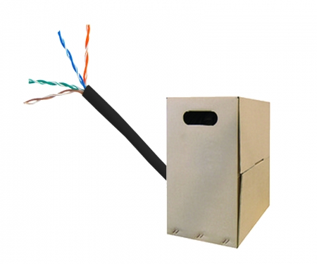 Black rj45 cat5e cable spool