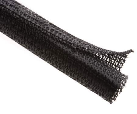 1/2” Black Techflex Flexo PET Expandable Braided Sleeving 100ft