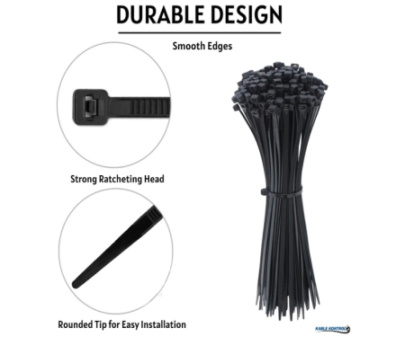 UV Resistant Cable Ties, Black UV Zip Ties in Stock - ULINE