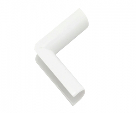 Inside elbow for CordMate cable raceway, white. Inside elbow for CordMate cable raceway, white.