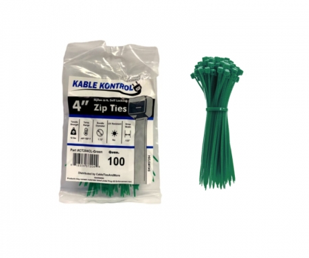 GREEN CABLE TIES IOOmm X 2.5mm QTY =1000 