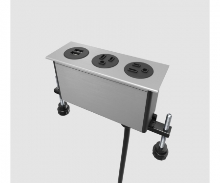 Byrne Dot in-surface 2 power outlet, 1 usb, black