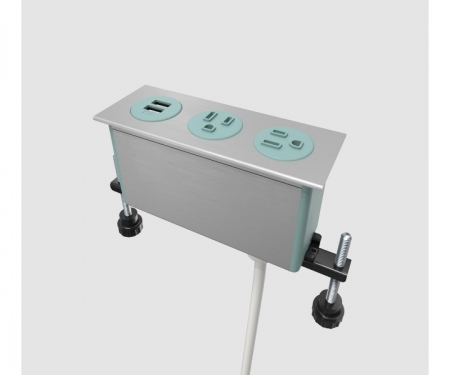 Byrne Dot in-surface 2 power outlet, 1 usb, dusk