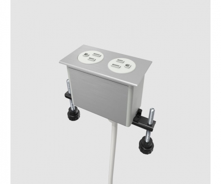 Byrne Dot in-surface 2 power outlet,fog