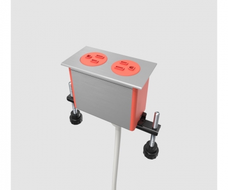 Byrne Dot in-surface 2 power outlet,poppy