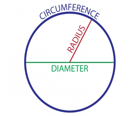 Circumference, diameter, and radius
