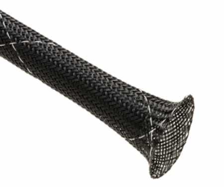 Flame retardant Clean Cut sleeving, black w/white tracer Flame retardant Clean Cut sleeving, black w/white tracer