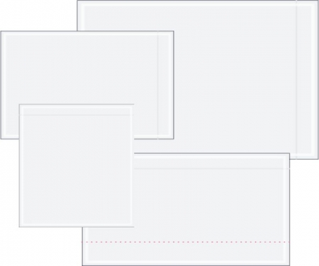 clear face packing slip envelope