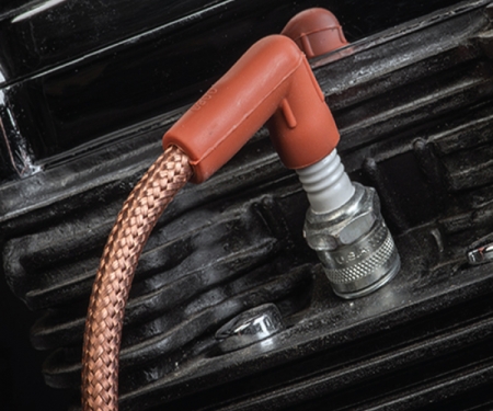 Copper metal braided wrap in use