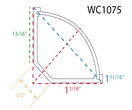 Corner duct WC1075 drawing Corner duct WC1075 drawing