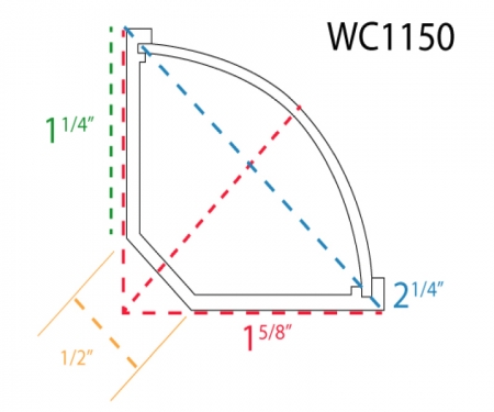 Corner duct WC1150 drawing Corner duct WC1150 drawing