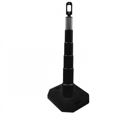 Cortina Grip n Go black traffic channelizer cone with 1 reflective 6 inch collar, high intensity 30 lb rectangle base, and 42 inch height Cortina Grip n Go black traffic channelizer cone with 1 reflective 6 inch collar, high intensity 30 lb rectangle base, and 42 inch height