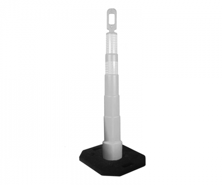Cortina Grip n Go orange traffic channelizer cone with 2 reflective (6) 4 inch collar, high intensity 30 lb rectangle base, and 42 inch height Cortina Grip n Go orange traffic channelizer cone with 2 reflective (6) 4 inch collar, high intensity 30 lb rectangle base, and 42 inch height