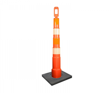 Cortina Grip n Go orange traffic channelizer cone with 4 reflective 4 inch collar, engineer grade 10 lb square base, and 42 inch height Cortina Grip n Go orange traffic channelizer cone with 4 reflective 4 inch collar, engineer grade 10 lb square base, and 42 inch height