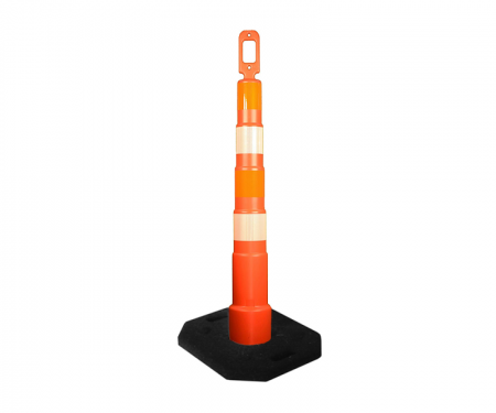 Cortina Grip n Go orange traffic channelizer cone with 4 reflective 4 inch collar, engineer grade 30 lb rectangle base, and 42 inch height Cortina Grip n Go orange traffic channelizer cone with 4 reflective 4 inch collar, engineer grade 30 lb rectangle base, and 42 inch height