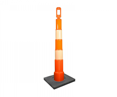 Cortina Grip n Go orange traffic channelizer cone with 4 reflective 6 inch collar, engineer grade 10 lb square base, and 42 inch height Cortina Grip n Go orange traffic channelizer cone with 4 reflective 6 inch collar, engineer grade 10 lb square base, and 42 inch height