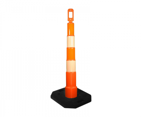 Cortina Grip n Go orange traffic channelizer cone with 4 reflective 6 inch collar, engineer grade 30 lb rectangle base, and 42 inch height Cortina Grip n Go orange traffic channelizer cone with 4 reflective 6 inch collar, engineer grade 30 lb rectangle base, and 42 inch height