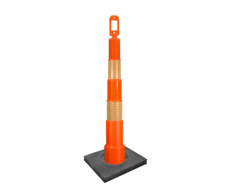 Cortina Grip n Go traffic orange channelizer cone with 4 reflective 6 inch collar, high intensity diamond grade 10 lb square base, and 42 inch height Cortina Grip n Go traffic orange channelizer cone with 4 reflective 6 inch collar, high intensity diamond grade 10 lb square base, and 42 inch height