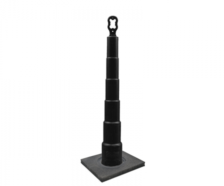 Cortina Grip n Go black traffic channelizer cone with no collar, 10 lb square base, and 42 inch height Cortina Grip n Go black traffic channelizer cone with no collar, 10 lb square base, and 42 inch height
