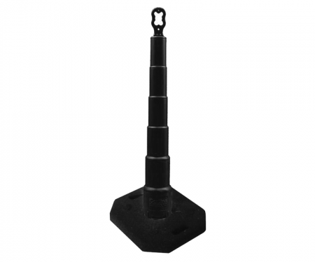 Cortina Grip n Go black traffic channelizer cone with no collar, 30 lb rectangle base, and 42 inch height Cortina Grip n Go black traffic channelizer cone with no collar, 30 lb rectangle base, and 42 inch height