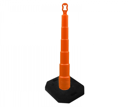 Cortina Grip n Go orange traffic channelizer cone with no collars, 30 lb rectangle base, and 42 inch height Cortina Grip n Go orange traffic channelizer cone with no collars, 30 lb rectangle base, and 42 inch height