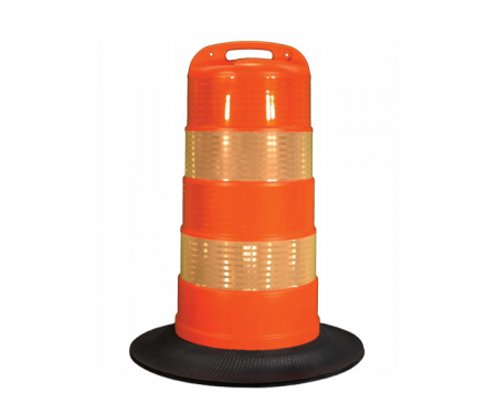 Orange High intensity grade traffic channelizer barrel drum with 6  Orange High intensity grade traffic channelizer barrel drum with 6
