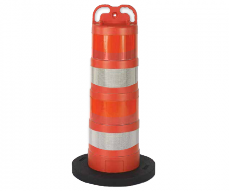 Cortina orange trail guide traffic channelizer barrel drum slim with (4) 4 inch engineer grade high intensity diamond grade with fluorescent stripes and 20lb recycled rubber base Cortina orange trail guide traffic channelizer barrel drum slim with (4) 4 inch engineer grade high intensity diamond grade with fluorescent stripes and 20lb recycled rubber base