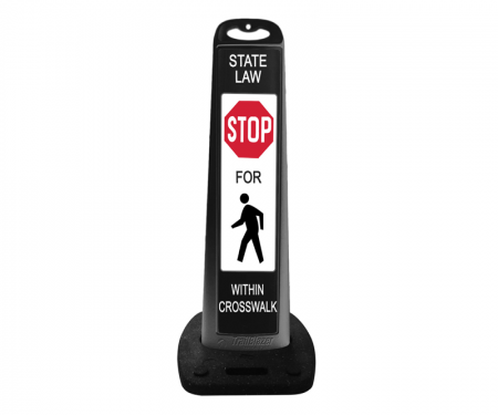 Trailblazer vertical traffic panel sign,Pedestrian crossing, black/black Trailblazer vertical traffic panel sign,Pedestrian crossing, black/black