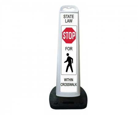 Trailblazer vertical traffic panel sign,Pedistrian Crossing, Black/White/White Trailblazer vertical traffic panel sign,Pedistrian Crossing, Black/White/White