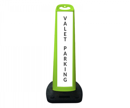 Trailblazer vertical traffic panel sign,Valet, Black/White/Lime Green Trailblazer vertical traffic panel sign,Valet, Black/White/Lime Green