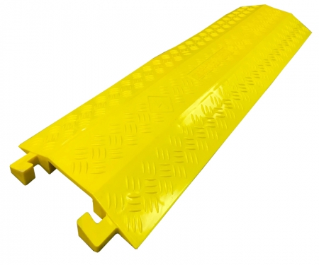 40' long Yellow poylurethane drop over cable protector with 4 40' long Yellow poylurethane drop over cable protector with 4