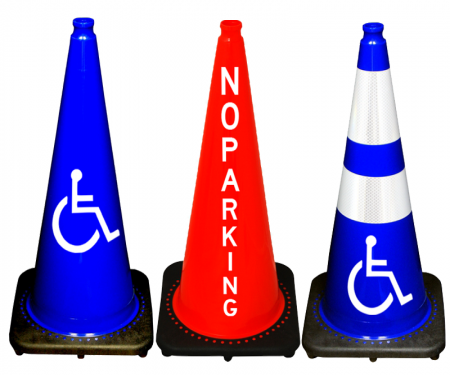 Custom marked traffic cones