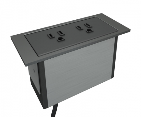 Black dean in surface power grommet with 2 a/c power and 72