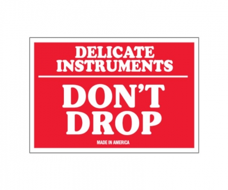 Delicate Instruments Do Not Drop Red Solid Delicate Instruments Do Not Drop Red Solid