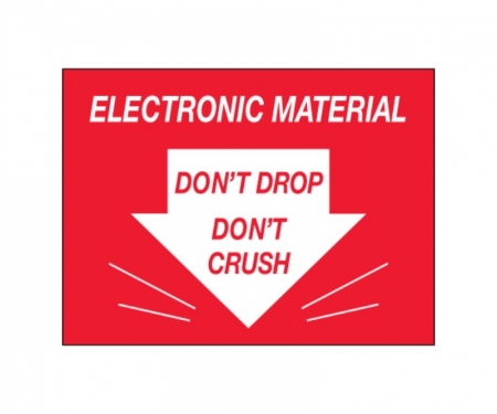 Electronic Material Do Not Drop Crush Red