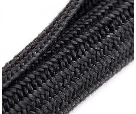 Black Self-wrapping braided sleeving, F6