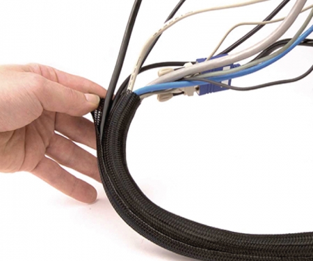 F6 Wrap-around braided sleeving used to organized wires F6 Wrap-around braided sleeving used to organized wires