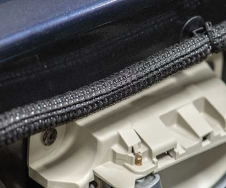 F6 Quiet braided sleeving in use