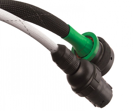 Non fray PET sleeving in use Non fray PET sleeving in use