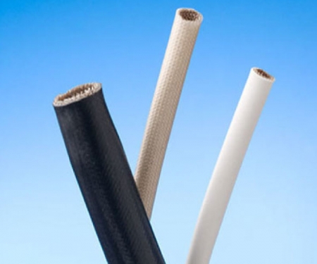 1"   Flat Black Braid Fiberglass HI TEMP 1198 F sleeving insulation  50 ft 