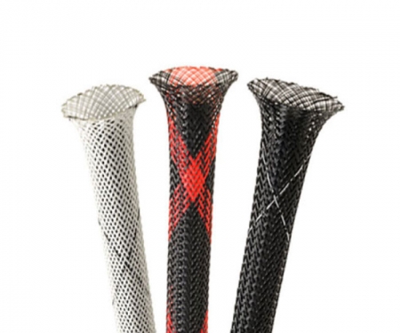 Flame-retardant, high-expansion polyester braided sleeving