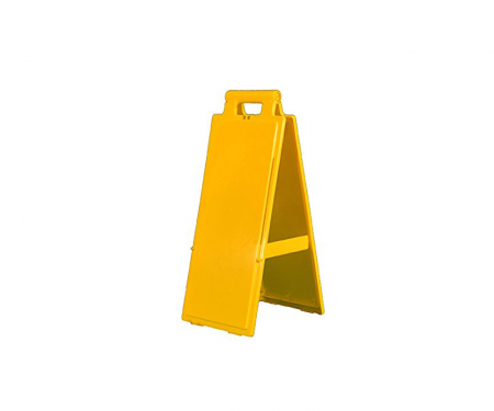 Foldable Caution sign, plain , plastic, Safety Yellow